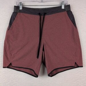 Chubbies‎ FreeFlow 7" Shorts Men's Large Lined Yoga Swim Hybrid Red Clay